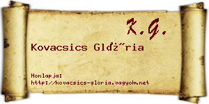 Kovacsics Glória névjegykártya